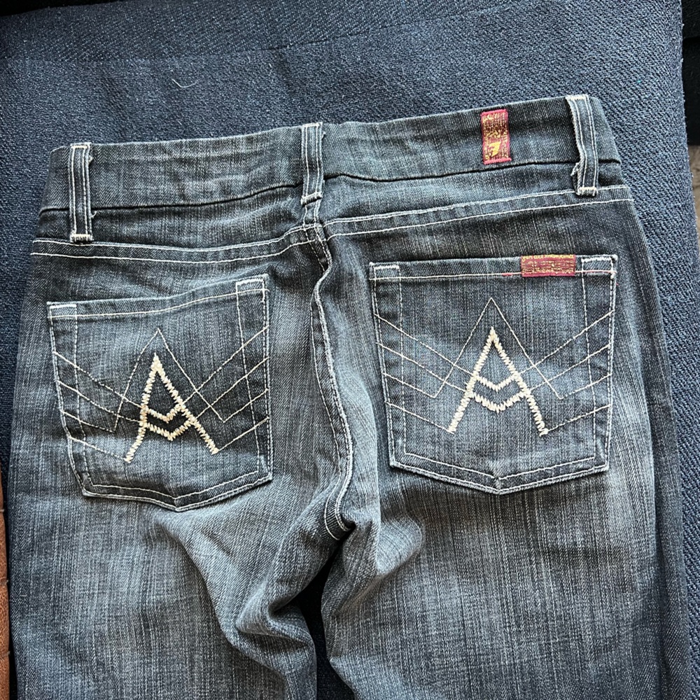 SEVEN FOR ALL MANKIND SWAROVSKI LIMITED EDITION JEANS 25 BOOTCUT FLARE SOLD OUT